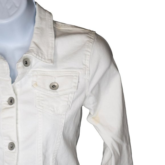 The Childrens Place Girls White Army Lightweight Jacket Casual Size 10 /12 | L/G - Picture 4 of 9